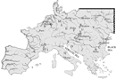 Fig. 14. Map of Europe showing cupola localities
